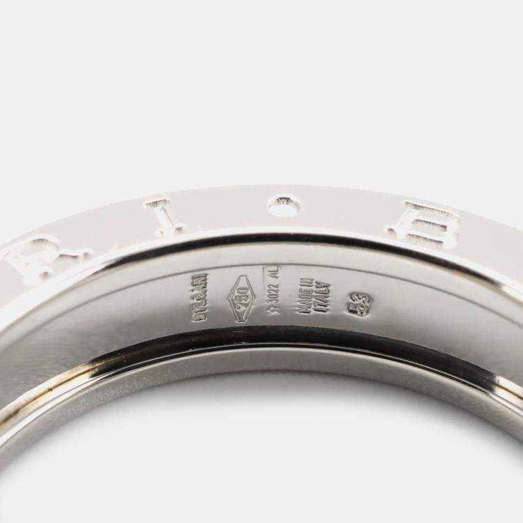 Pre Owned Bvlgari B.Zero1 1-Band 18K White Gold Ring EU 53