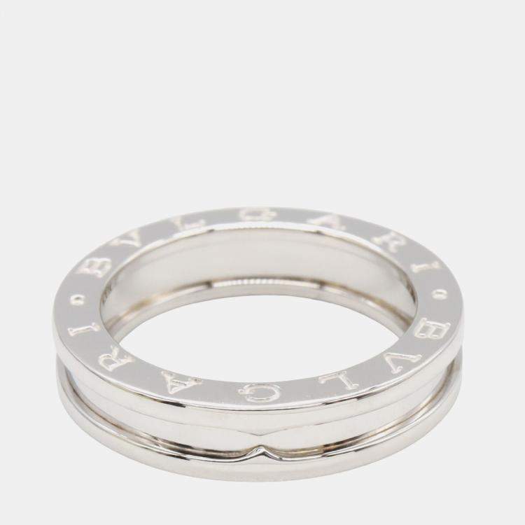 Pre Owned Bvlgari B.Zero1 1-Band 18K White Gold Ring EU 53
