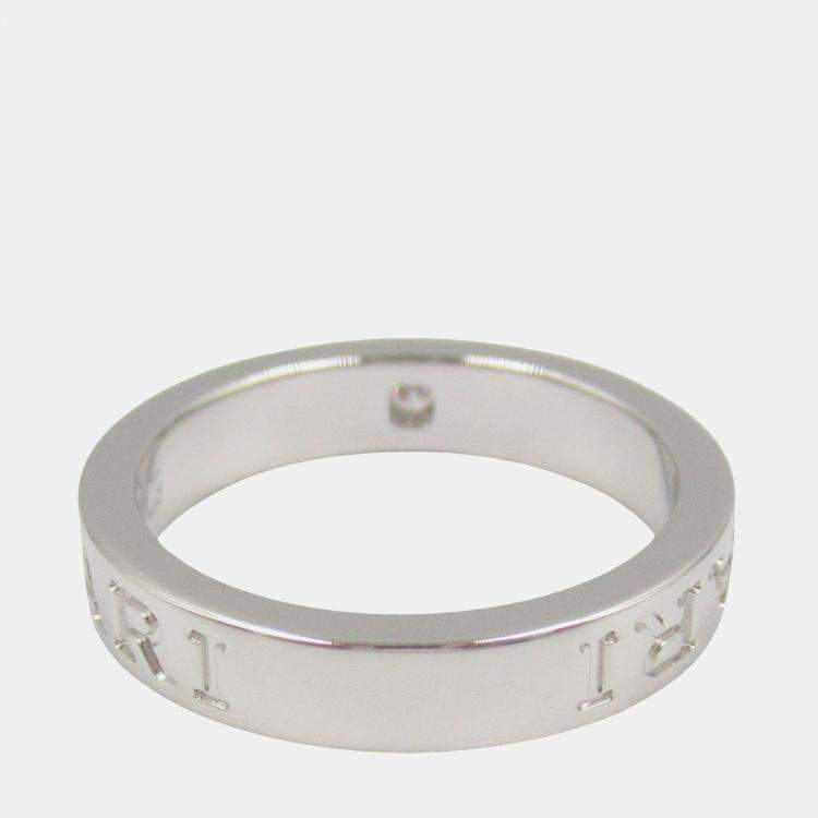 Pre Owned Bvlgari B.Zero1 White Gold, Diamond Ring EU 53