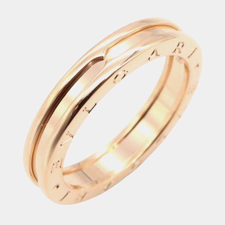Pre Owned Bvlgari B.Zero1 1-Band 1 18K Rose Gold Ring EU 64