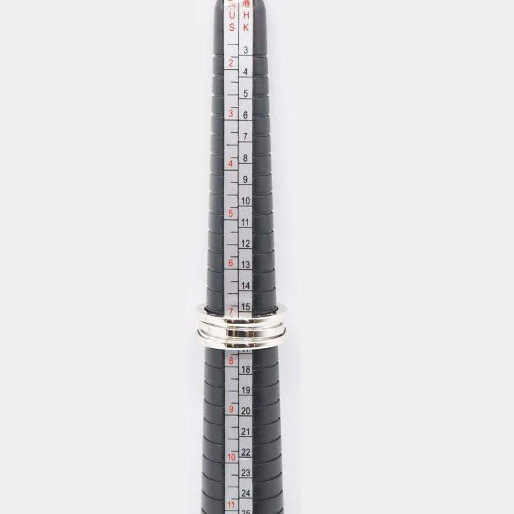 Pre Owned Bvlgari B.Zero1 3-Band 18K White Gold Ring EU 56