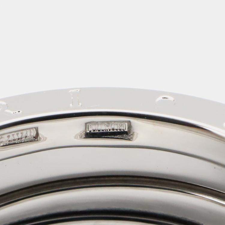 Pre Owned Bvlgari B.Zero1 3-Band 18K White Gold Ring EU 56
