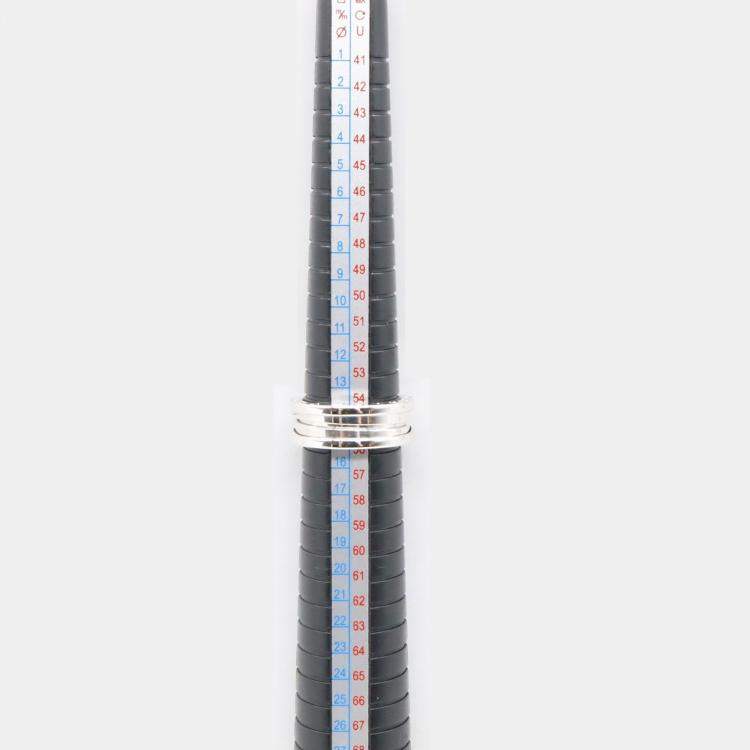 Pre Owned Bvlgari B.Zero1 3-Band 18K White Gold Ring EU 56