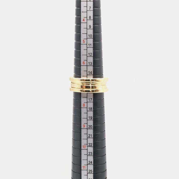 Pre Owned Bvlgari B.Zero1 18K Yellow Gold 2-Band Ring EU 55