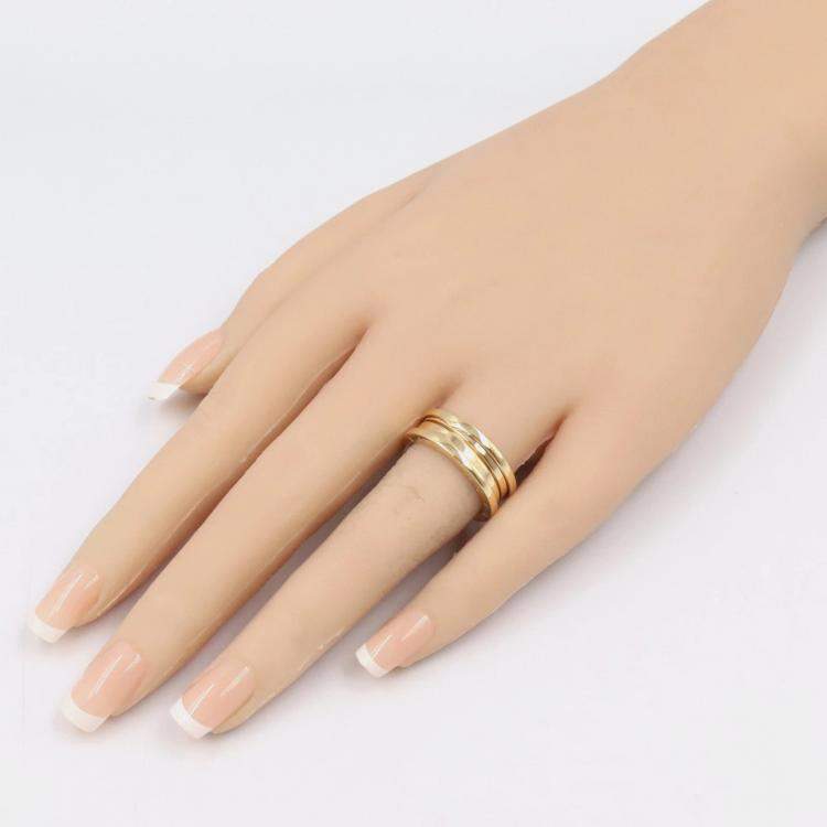 Pre Owned Bvlgari B.Zero1 3-Band 18K Yellow Gold Ring EU 55