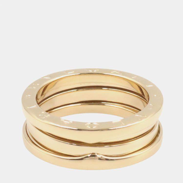 Pre Owned Bvlgari B.Zero1 3-Band 18K Yellow Gold Ring EU 55