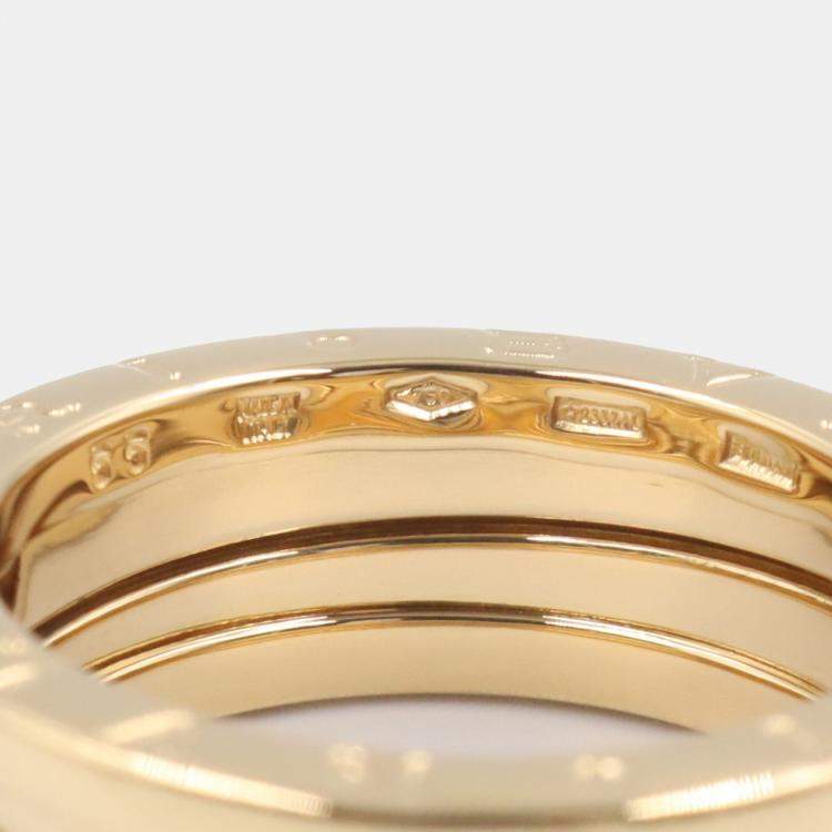 Pre Owned Bvlgari B.Zero1 3-Band 18K Yellow Gold Ring EU 55