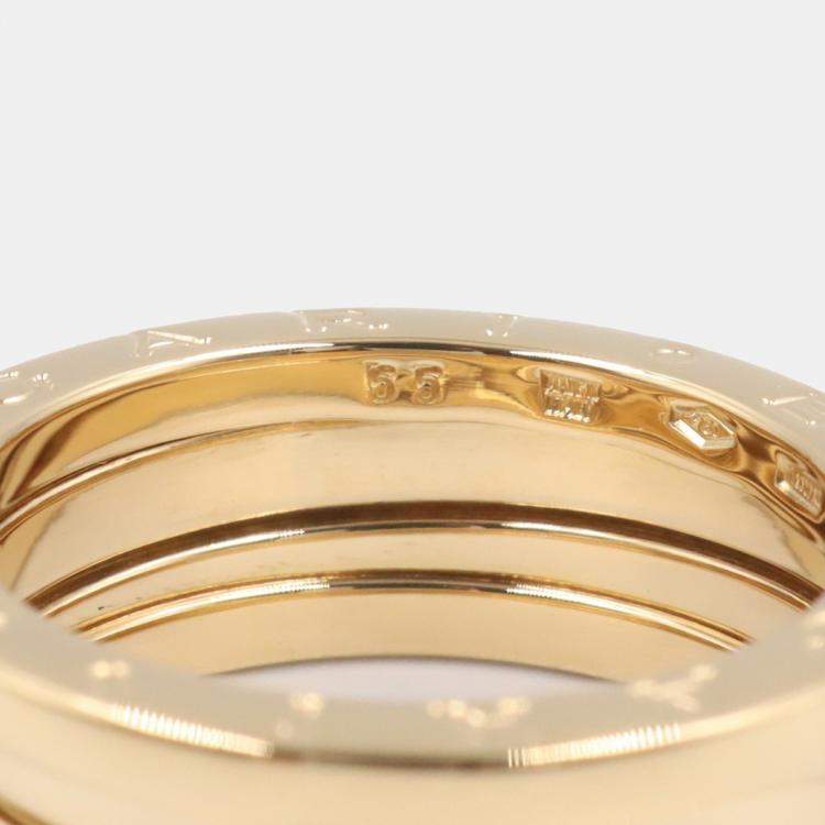 Pre Owned Bvlgari B.Zero1 3-Band 18K Yellow Gold Ring EU 55