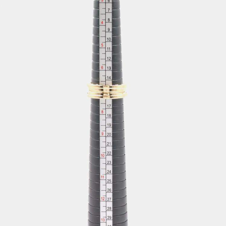 Pre Owned Bvlgari B.Zero1 3-Band 18K Yellow Gold Ring EU 55