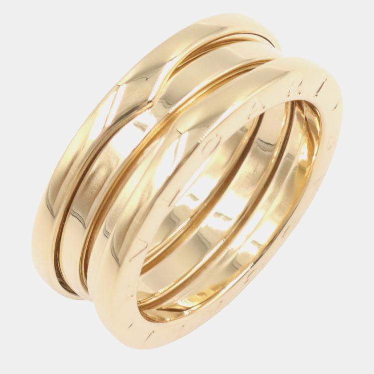 Pre Owned Bvlgari B.Zero1 3-Band 18K Yellow Gold Ring EU 55