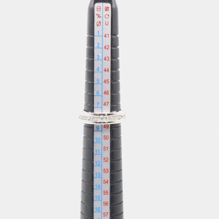Pre Owned Bvlgari B.Zero1 18K White Gold, Diamond Ring EU 49