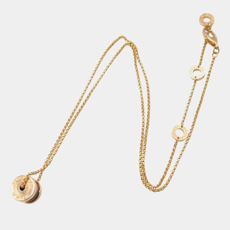 Pre Owned Bvlgari B.Zero1 18K Rose Gold, Ceramic Necklace