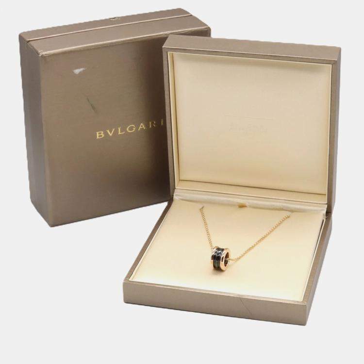 Pre Owned Bvlgari B.Zero1 18K Rose Gold, Ceramic Necklace