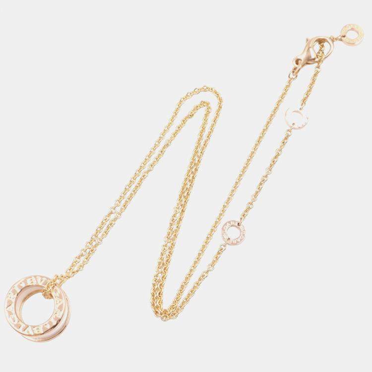 Pre Owned Bvlgari B.Zero1 18K Rose Gold, Ceramic Necklace