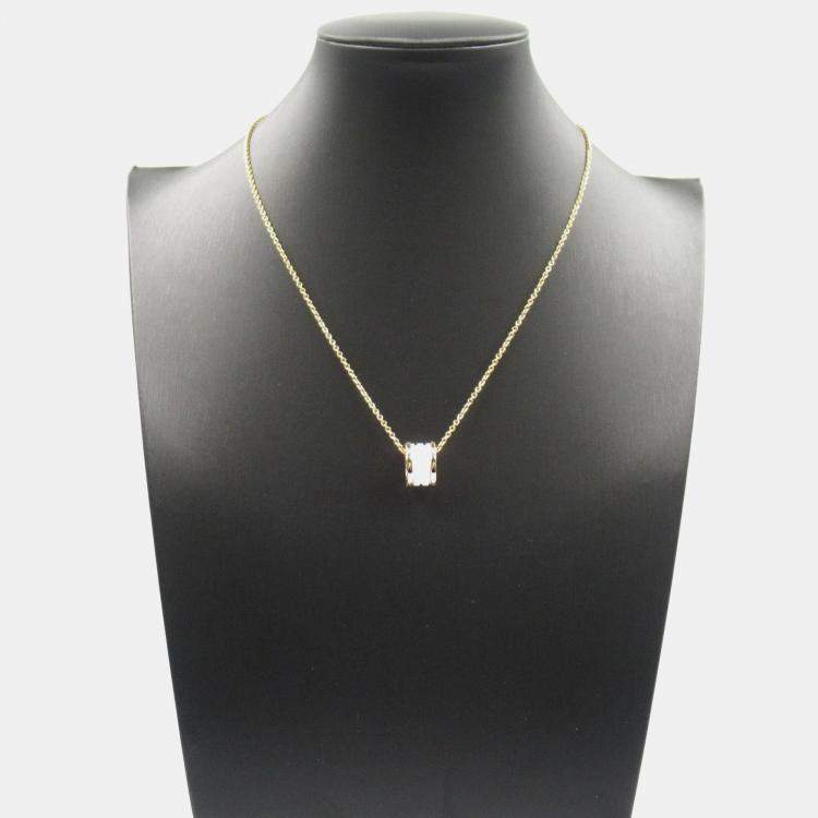 Pre Owned Bvlgari B.Zero1 18K Rose Gold, Ceramic Necklace