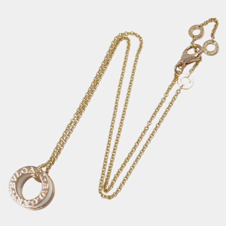 Pre Owned Bvlgari B.Zero1 18K Rose Gold, Ceramic Necklace