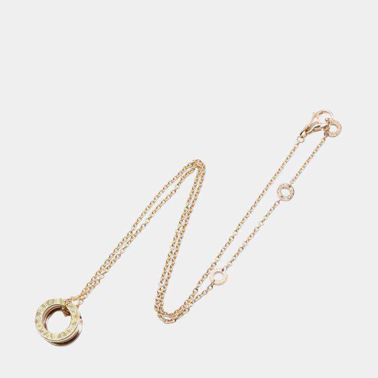 Pre Owned Bvlgari B.Zero1 18K Yellow, Rose, White Gold Necklace