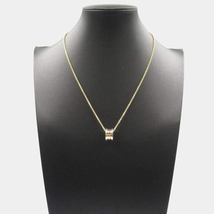 Pre Owned Bvlgari B.Zero1 18K Yellow, Rose, White Gold Necklace