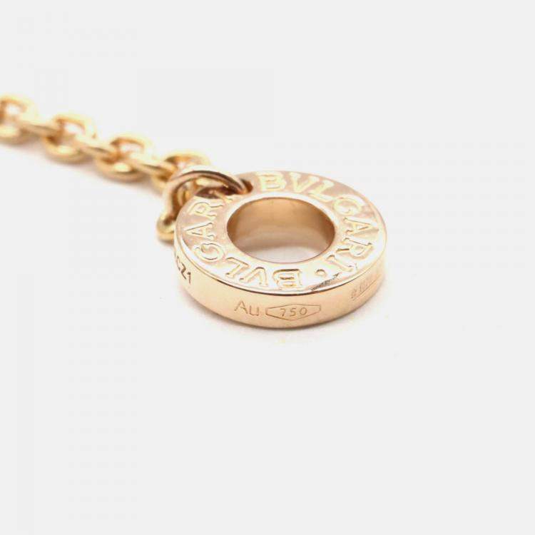 Pre Owned Bvlgari 18K Rose Gold, Diamond Pendant Necklace