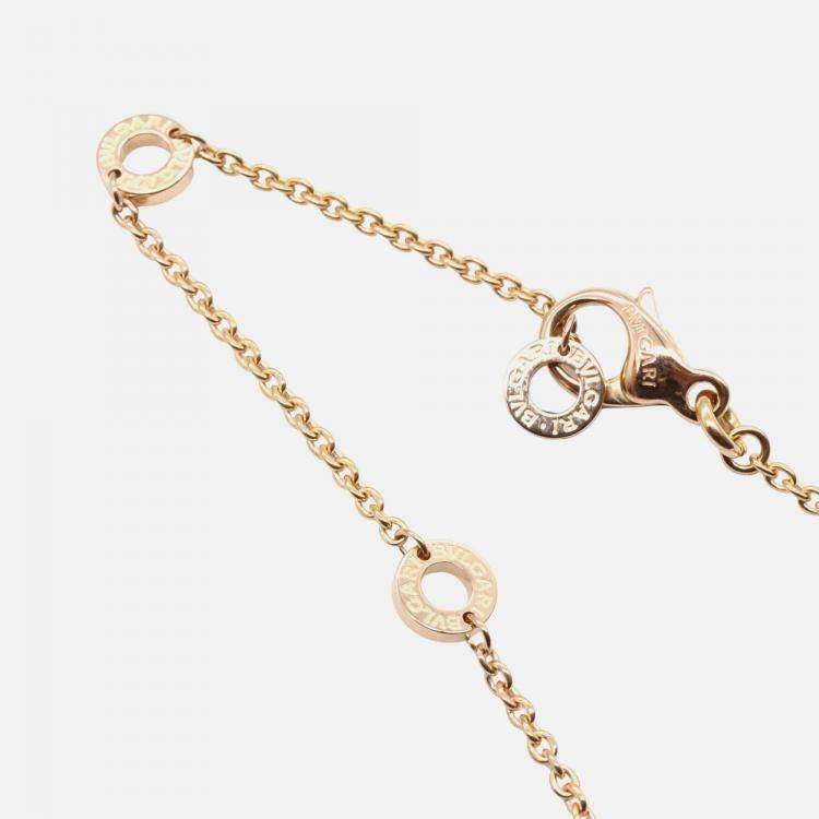 Pre Owned Bvlgari 18K Rose Gold, Diamond Pendant Necklace