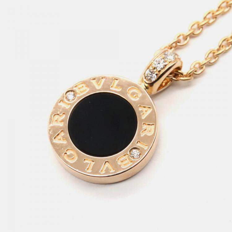 Pre Owned Bvlgari 18K Rose Gold, Diamond Pendant Necklace