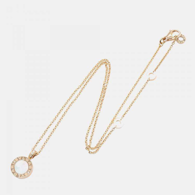 Pre Owned Bvlgari 18K Rose Gold, Diamond Pendant Necklace