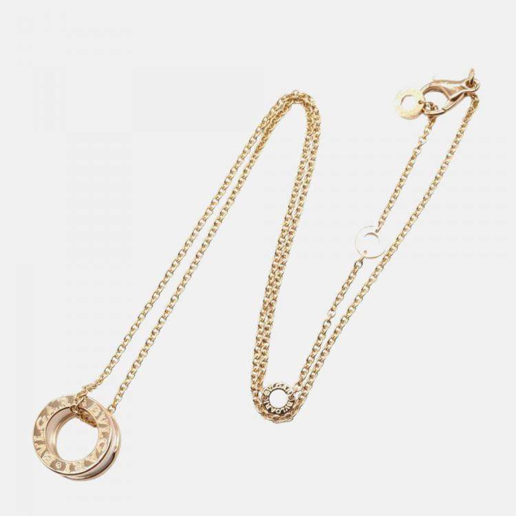Pre Owned Bvlgari B.Zero1 18K Rose Gold and Ceramic Pendant Necklace