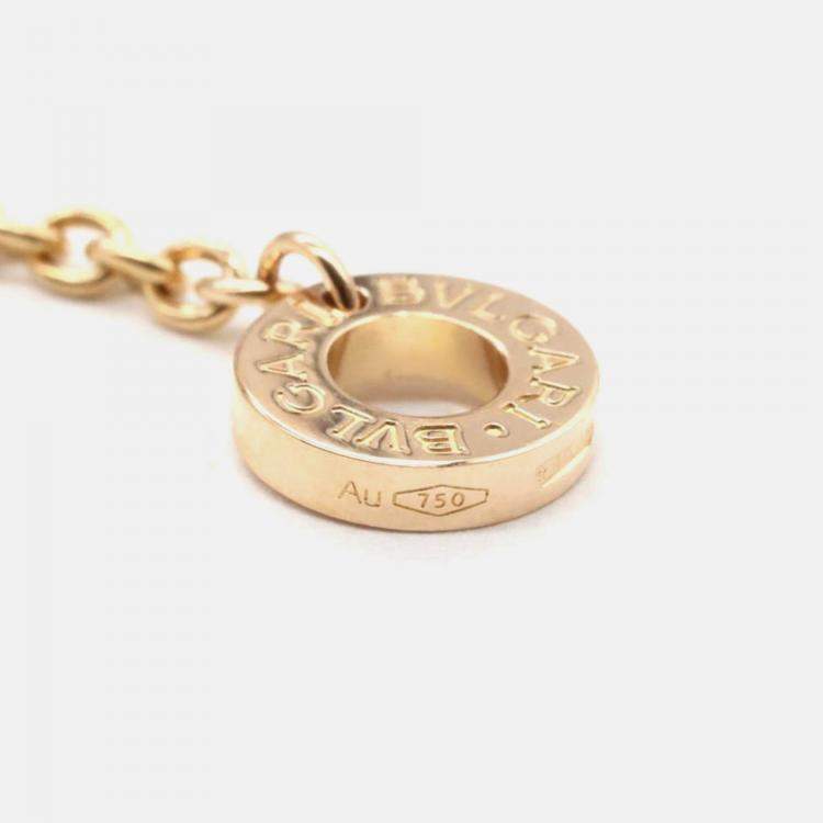 Pre Owned Bvlgari B.Zero1 18K Rose Gold and Ceramic Pendant Necklace