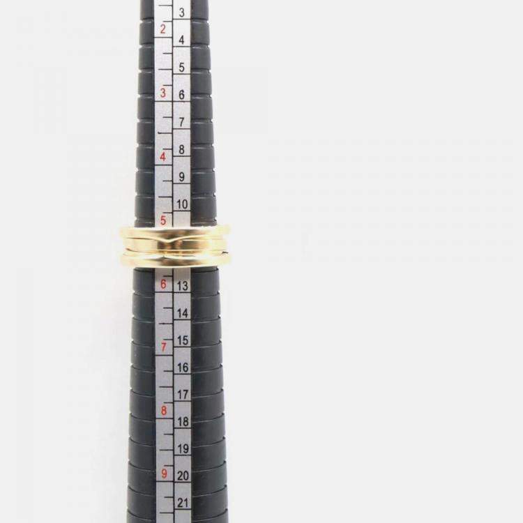 Pre Owned Bvlgari B.Zero1 18K Yellow Gold Band Ring EU 51
