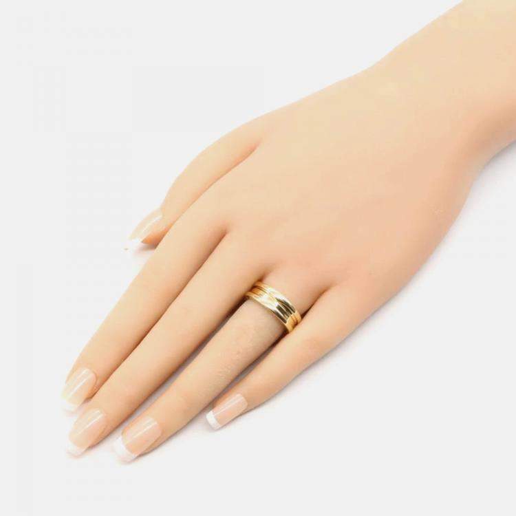 Pre Owned Bvlgari B.Zero1 18K Yellow Gold Band Ring EU 51