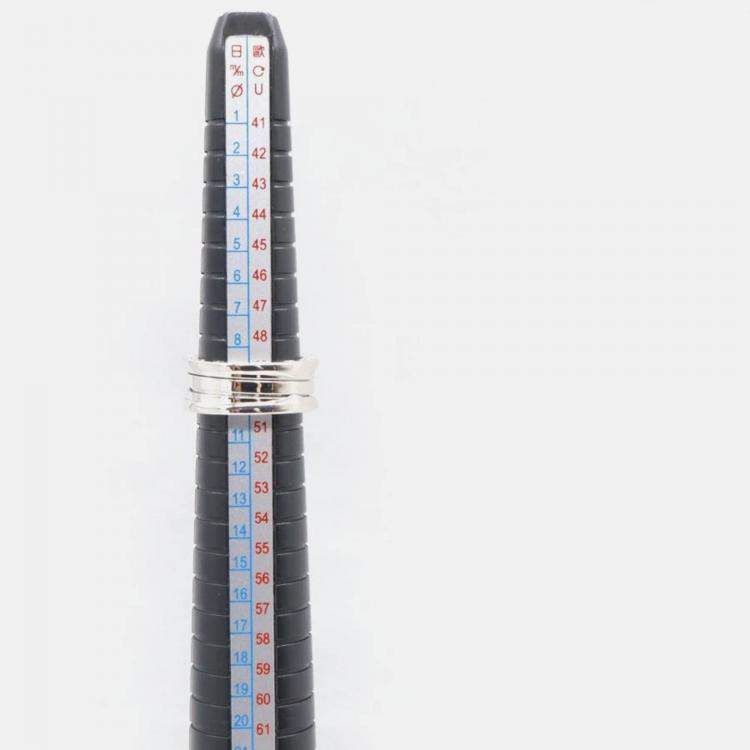 Pre Owned Bvlgari B.Zero1 18K White Gold Band Ring EU 51