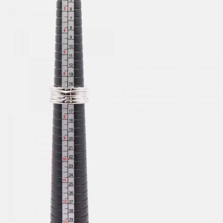 Pre Owned Bvlgari B.Zero1 18K White Gold Band Ring EU 55