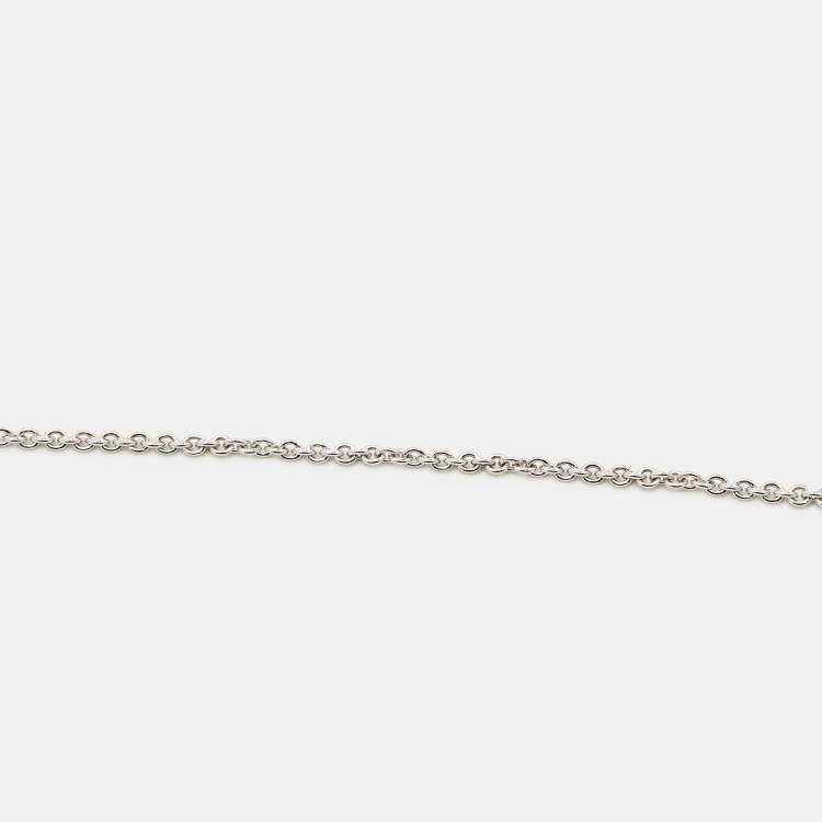 Pre Owned Bvlgari Divissima Diamond 18K White Gold Pendant Necklace