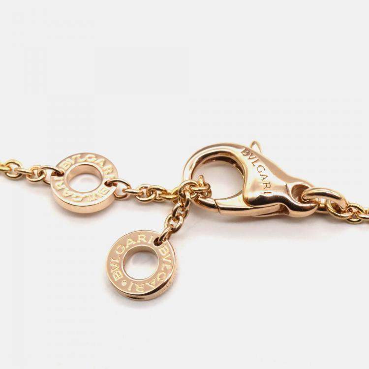 Pre Owned Bvlgari Roman Sorbets 18K Rose Gold Amethyst and Pink Tourmalines Pendant Necklace