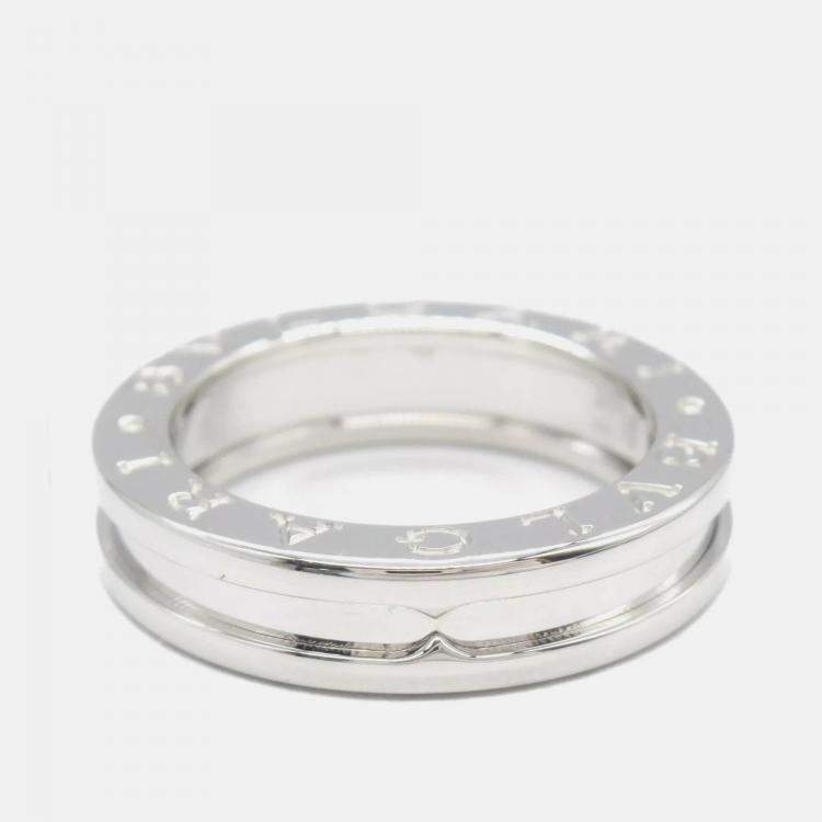 Pre Owned Bvlgari B.Zero1 1-Band 18K White Gold Ring EU 49