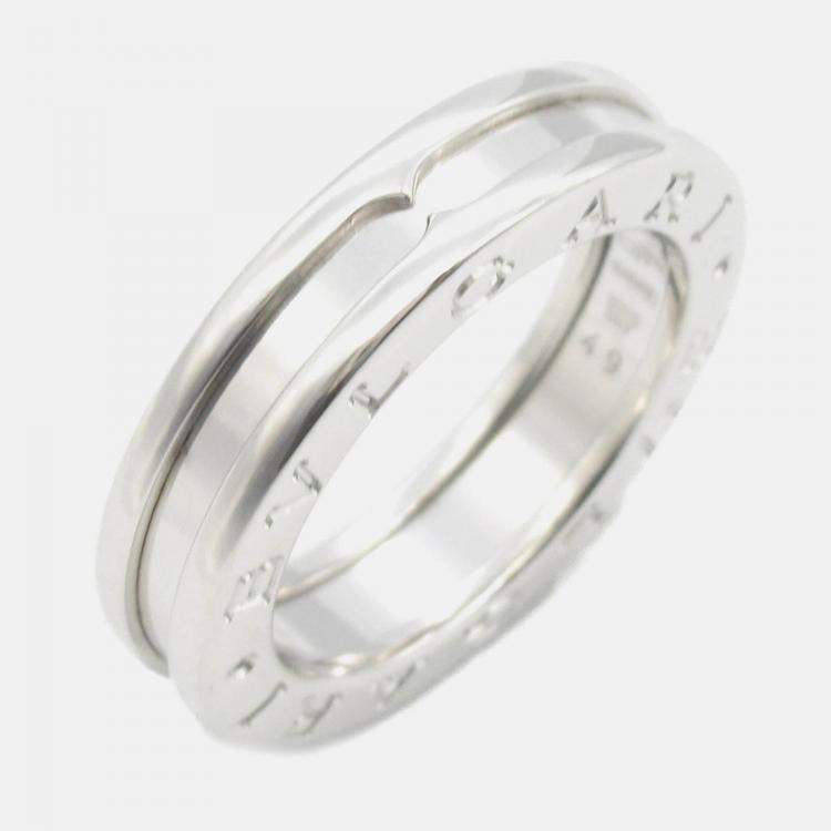 Pre Owned Bvlgari B.Zero1 1-Band 18K White Gold Ring EU 49