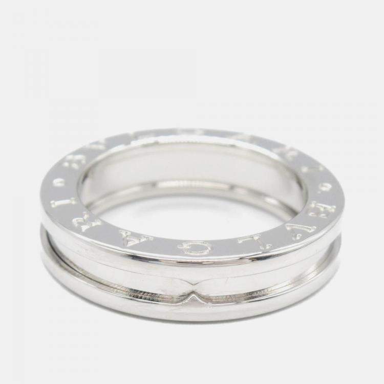Pre Owned Bvlgari B.Zero1 1-Band 18K White Gold Ring EU 49