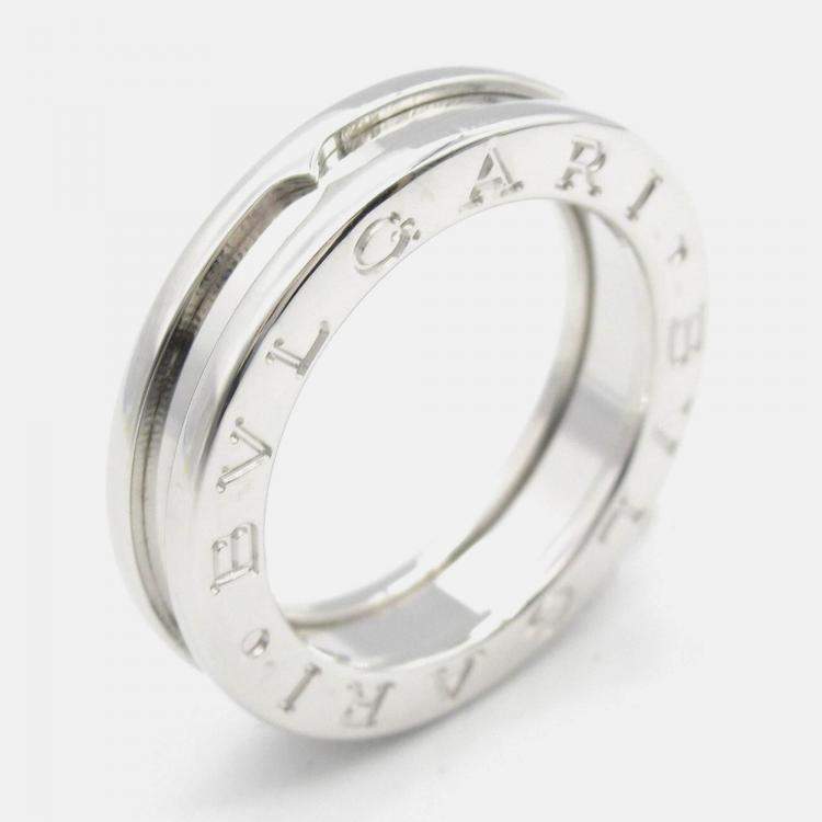 Pre Owned Bvlgari B.Zero1 1-Band 18K White Gold Ring EU 49