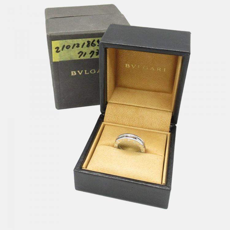 Pre Owned Bvlgari B.Zero1 1-Band 18K White Gold Ring EU 49
