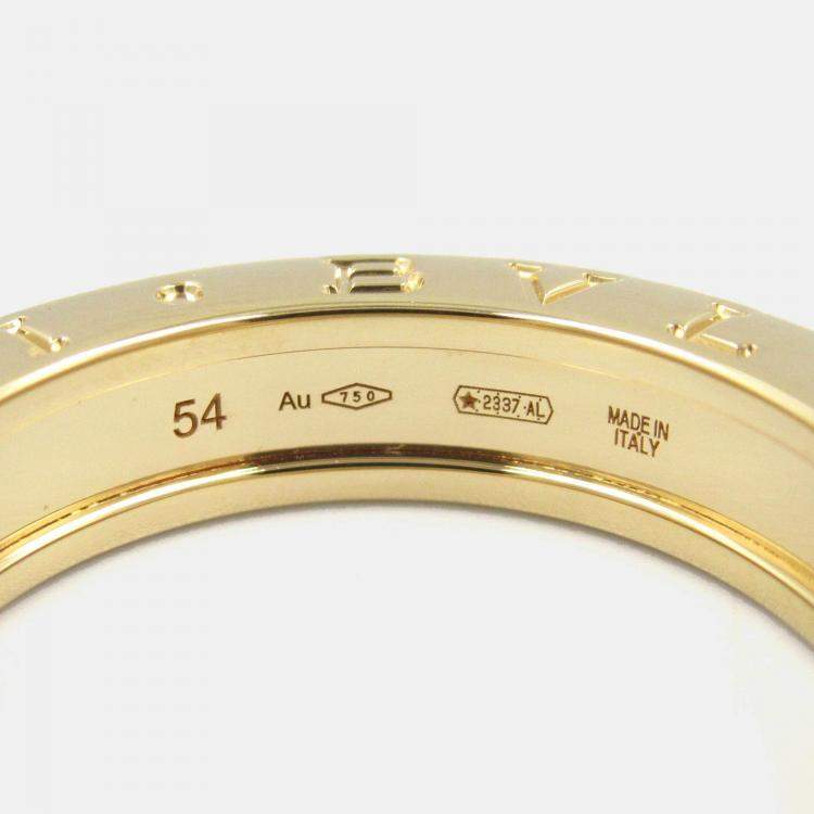 Pre Owned Bvlgari B.Zero1 1-Band 18K Yellow Gold Ring EU 54