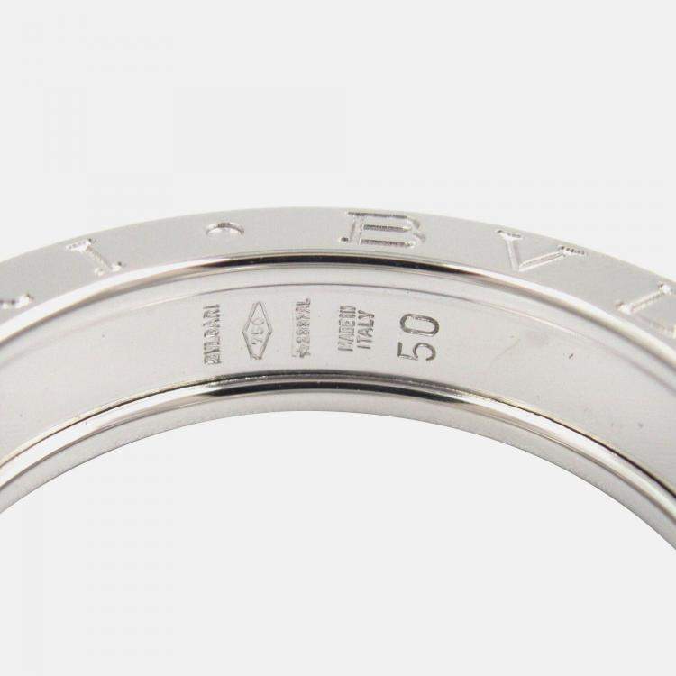 Pre Owned Bvlgari B.Zero1 1-Band 18K White Gold Ring EU 50
