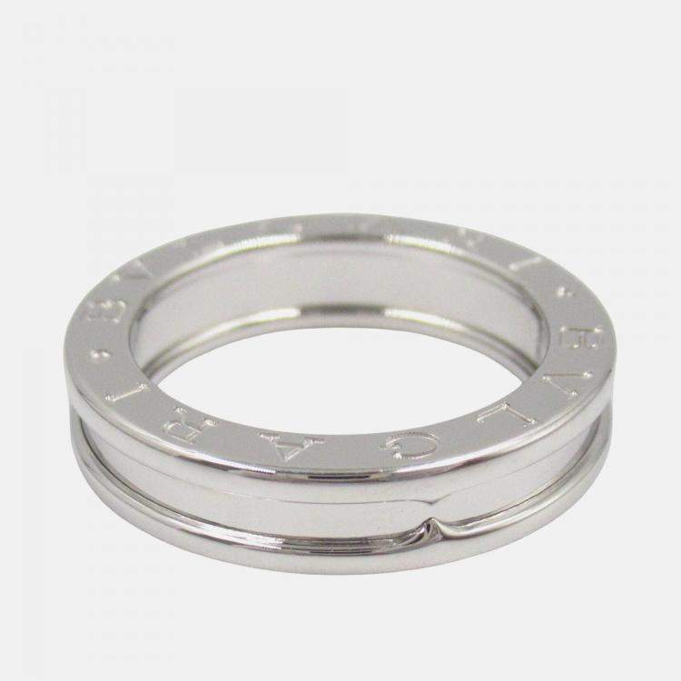 Pre Owned Bvlgari B.Zero1 1-Band 18K White Gold Ring EU 50