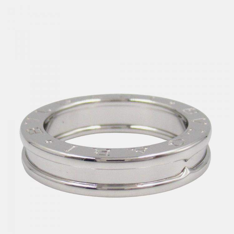 Pre Owned Bvlgari B.Zero1 1-Band 18K White Gold Ring EU 50