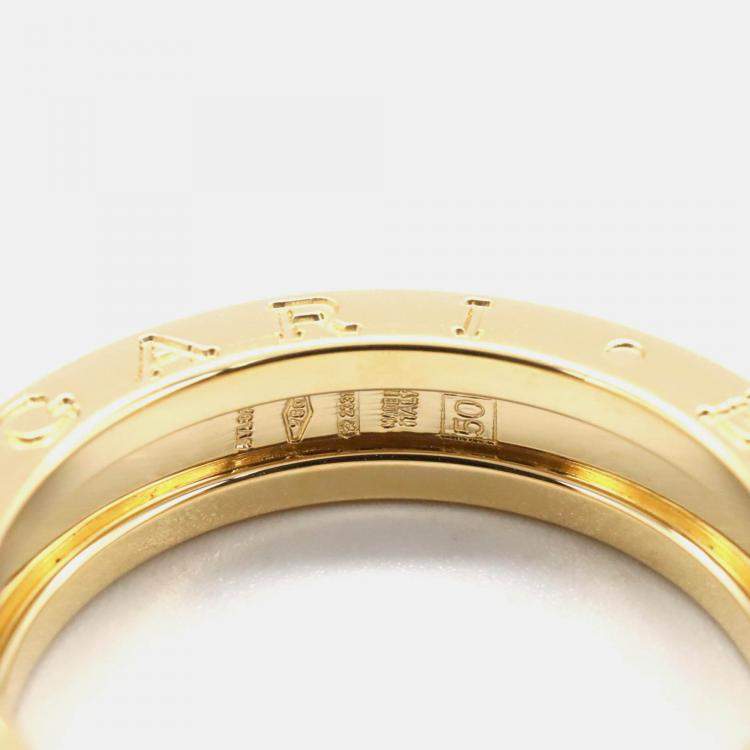Pre Owned Bvlgari B.Zero1 1-Band 18K Yellow Gold Ring EU 50