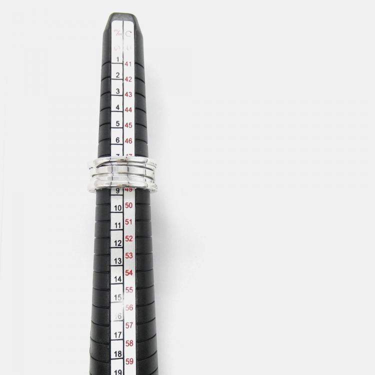 Pre Owned Bvlgari B.Zero1 18K White Gold Ring EU 49