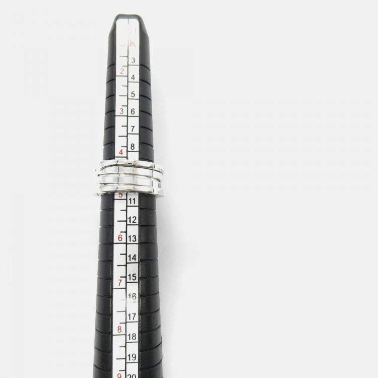 Pre Owned Bvlgari B.Zero1 18K White Gold Ring EU 49
