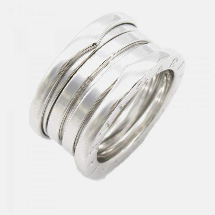 Pre Owned Bvlgari B.Zero1 18K White Gold  Ring EU 51