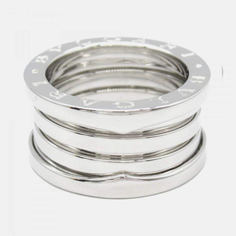 Pre Owned Bvlgari B.Zero1 18K White Gold  Ring EU 51