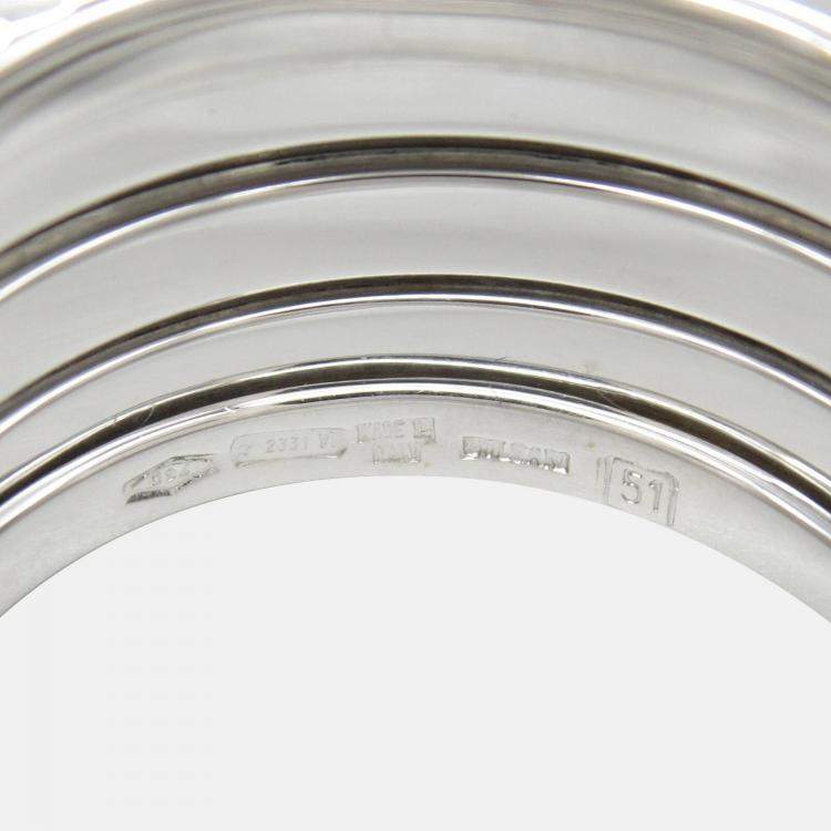 Pre Owned Bvlgari B.Zero1 18K White Gold  Ring EU 51
