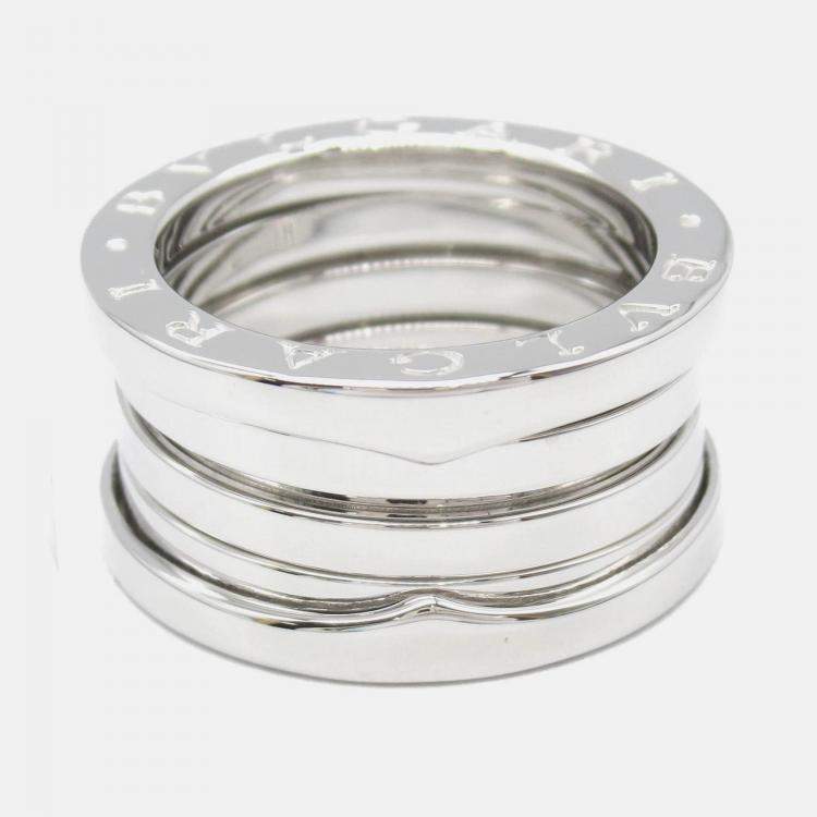 Pre Owned Bvlgari B.Zero1 18K White Gold  Ring EU 51